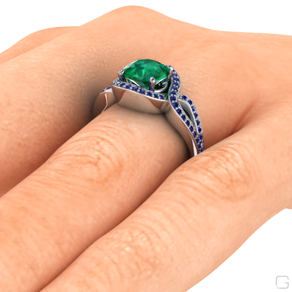 emerald-blue-sapphire-rings-18-karat-white-gold