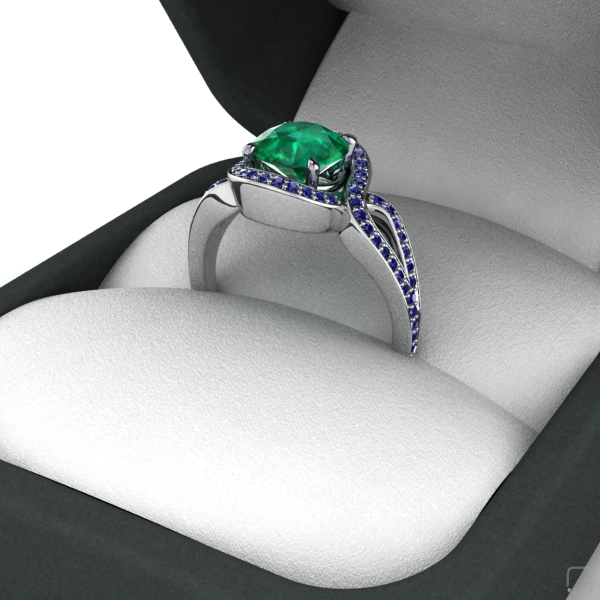 emerald-blue-sapphire-rings-18-karat-white-gold