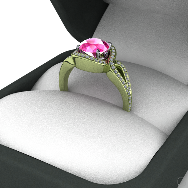 pink-sapphire-diamond-rings-14-karat-green-gold