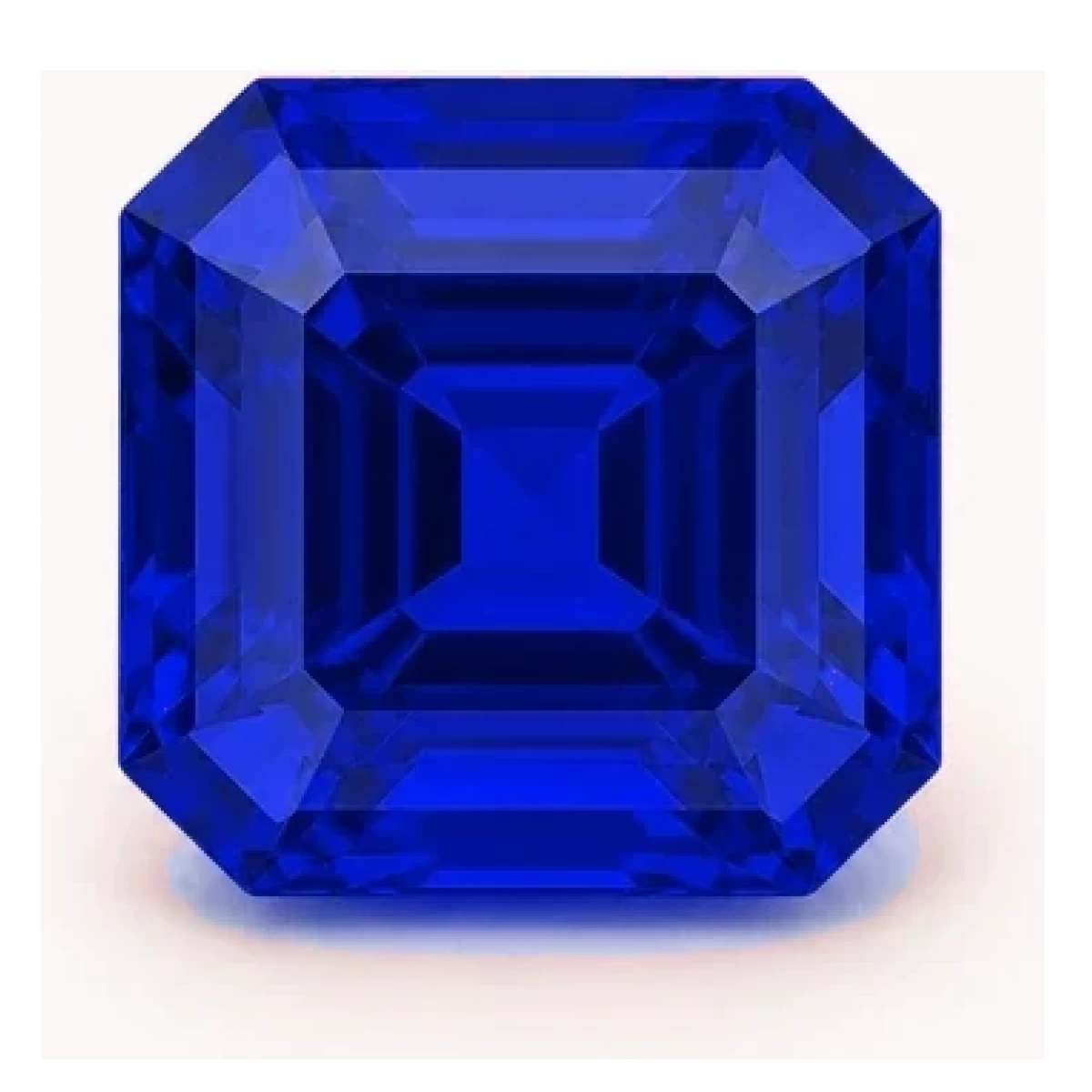 Synthetic Blue Sapphire Asscher cut gemstone reference image | GemTrove
