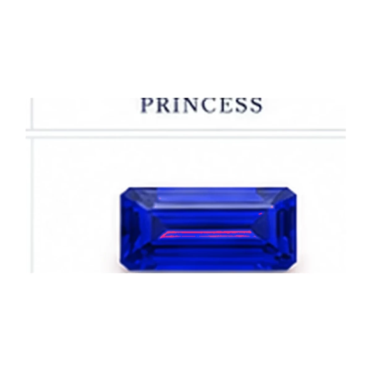 Synthetic Blue Sapphire Baguette cut gemstone reference image | GemTrove