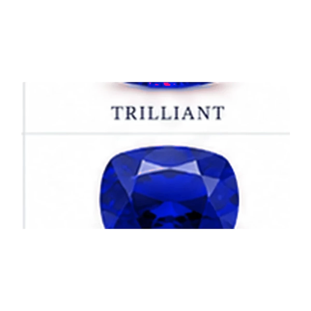Synthetic Blue Sapphire Cushion Modified cut gemstone reference image | GemTrove