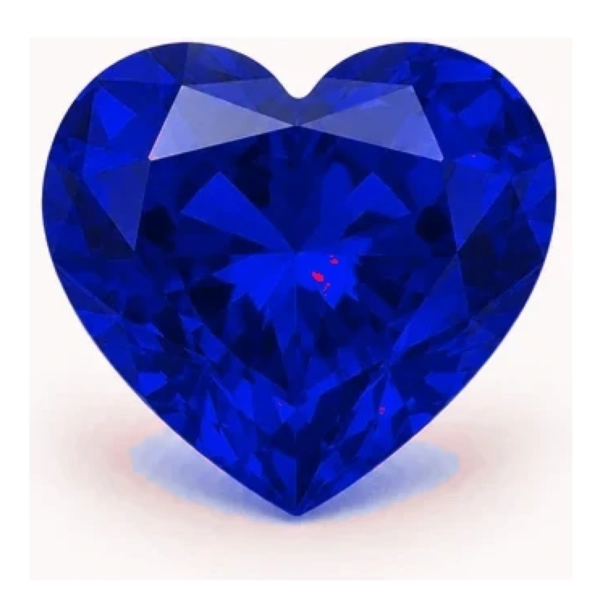 Synthetic Blue Sapphire Heart cut gemstone reference image | GemTrove