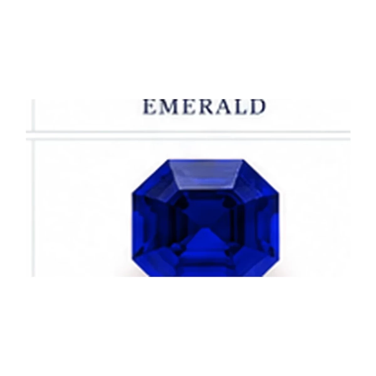 Synthetic Blue Sapphire Octagon cut gemstone reference image | GemTrove