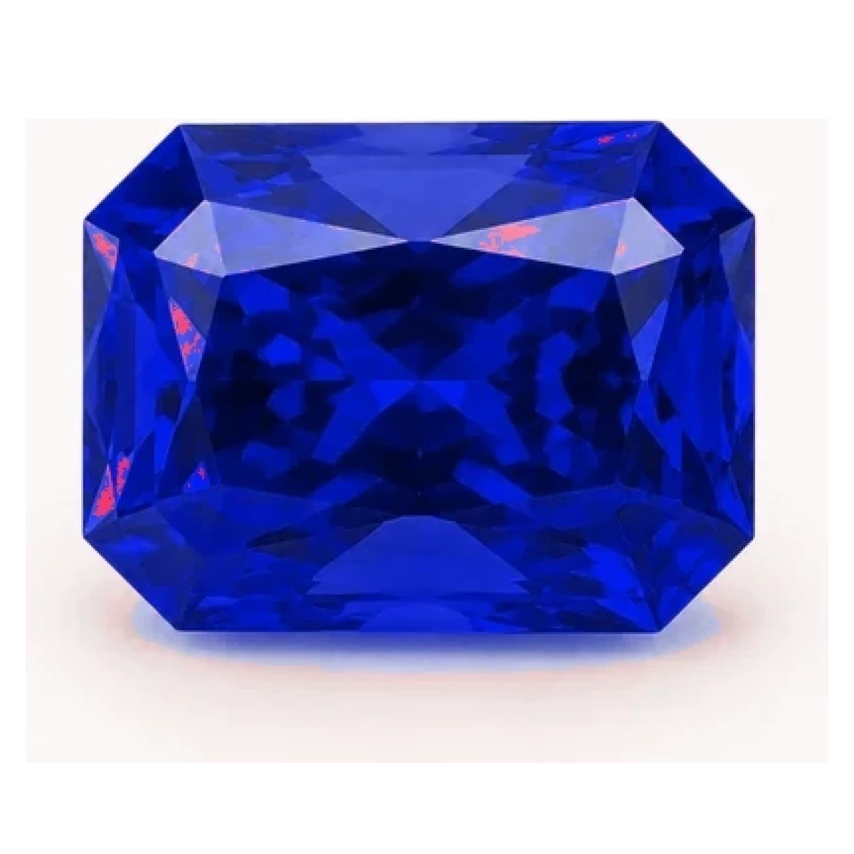 Synthetic Blue Sapphire Radiant cut gemstone reference image | GemTrove