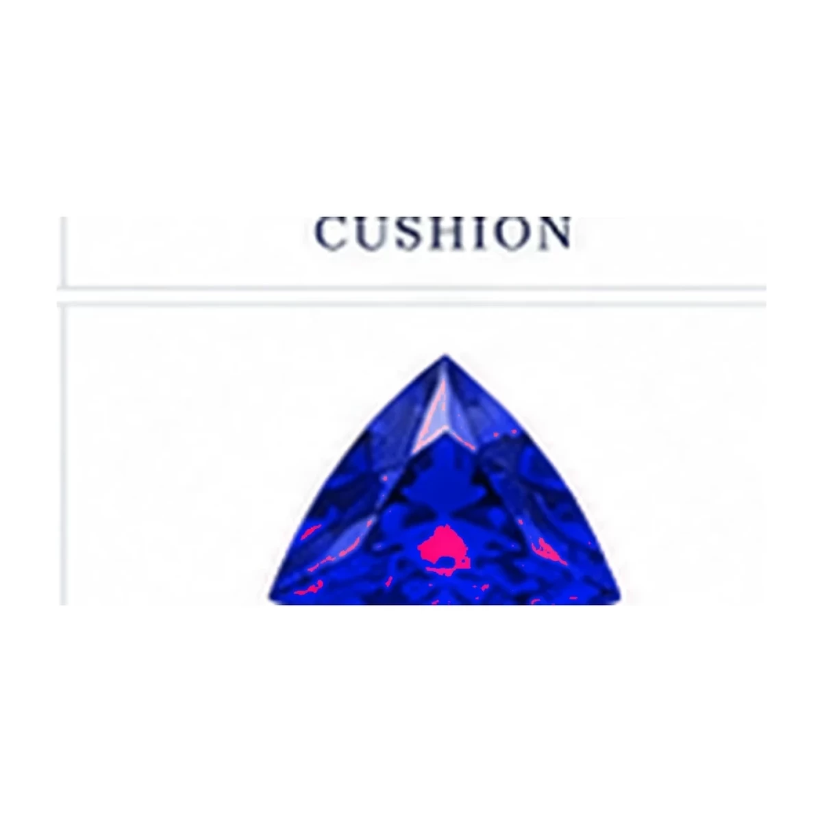 Synthetic Blue Sapphire Trilliant cut gemstone reference image | GemTrove