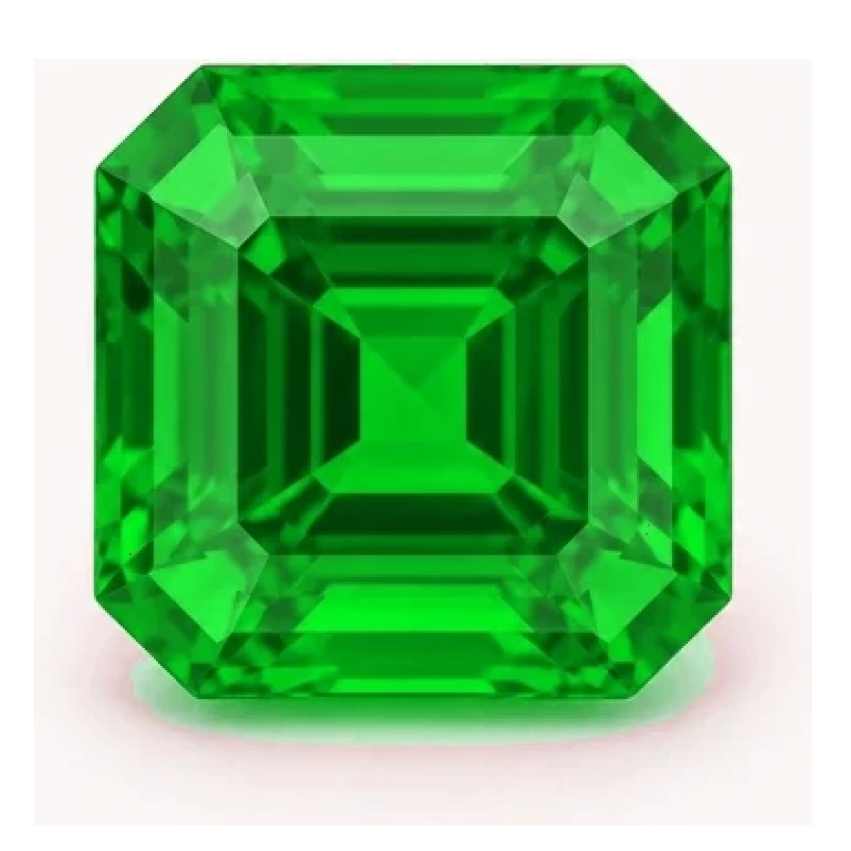 Synthetic Emerald Asscher cut gemstone reference image | GemTrove