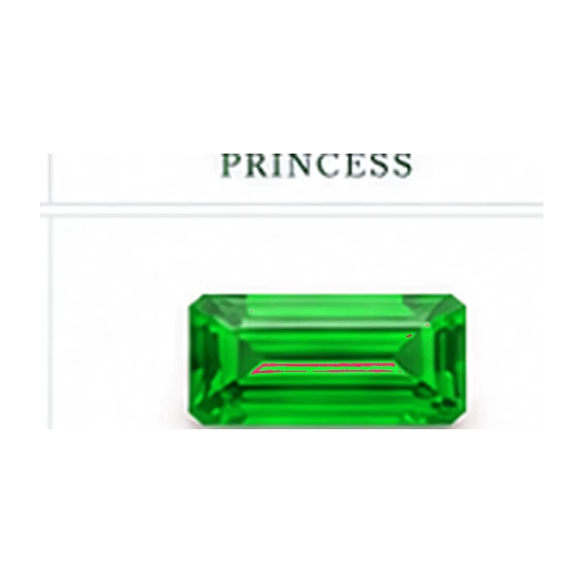 Synthetic Emerald Baguette cut gemstone reference image | GemTrove