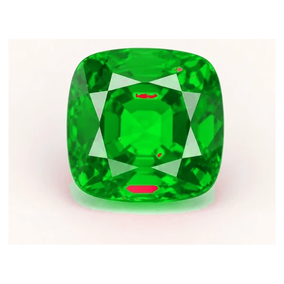Synthetic Green Sapphire Cushion cut gemstone reference image | GemTrove