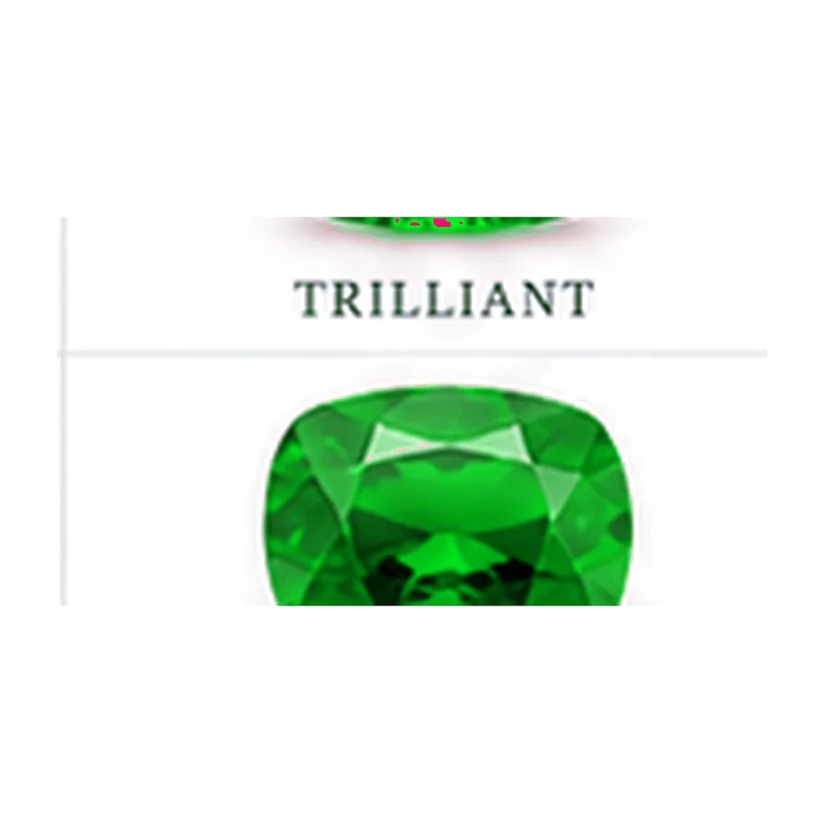 Synthetic Green Sapphire Cushion Modified cut gemstone reference image | GemTrove
