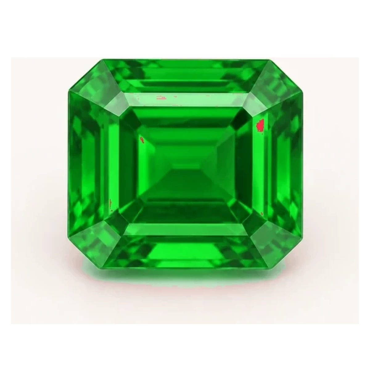 Synthetic Emerald Emerald Cut cut gemstone reference image | GemTrove