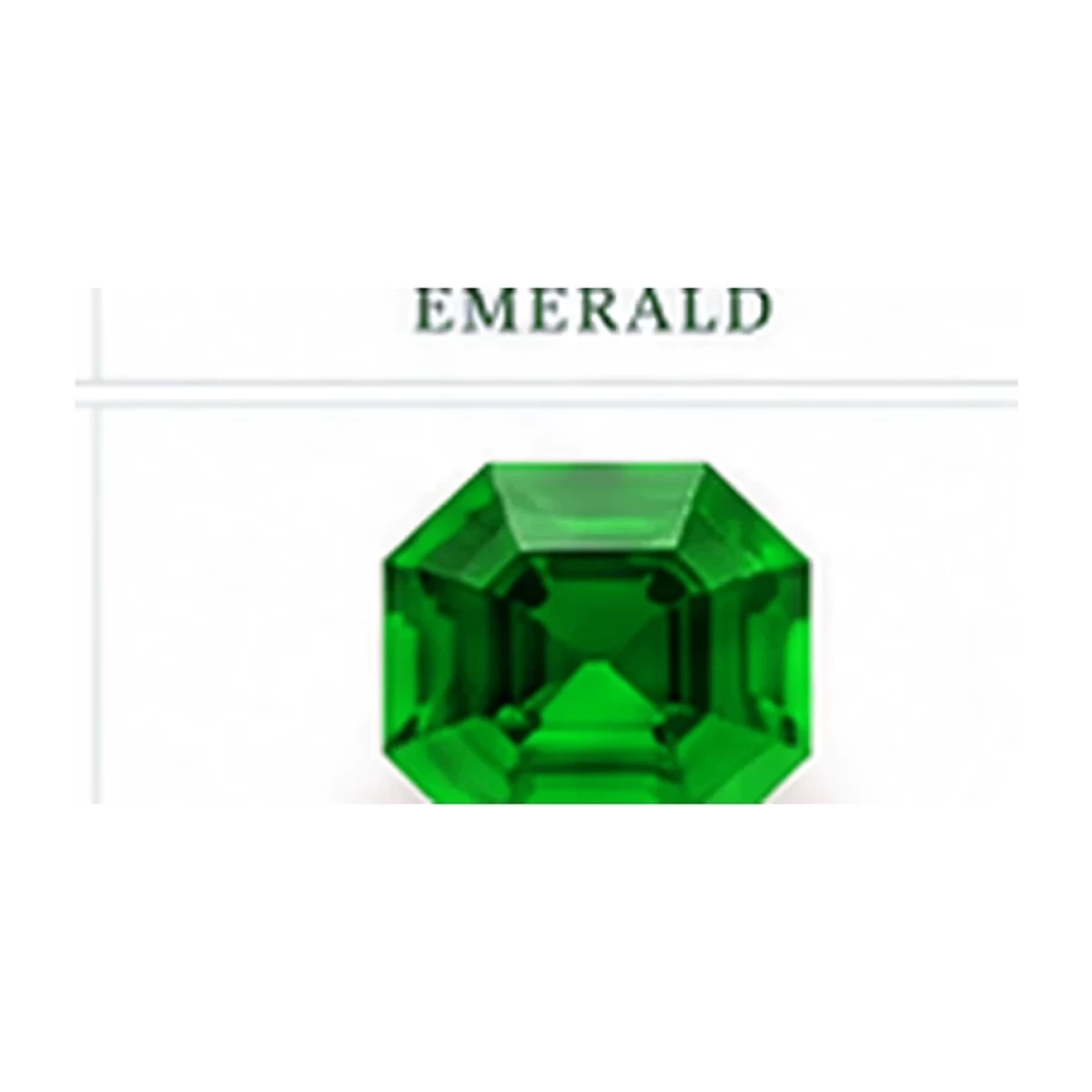 Synthetic Emerald Octagon cut gemstone reference image | GemTrove