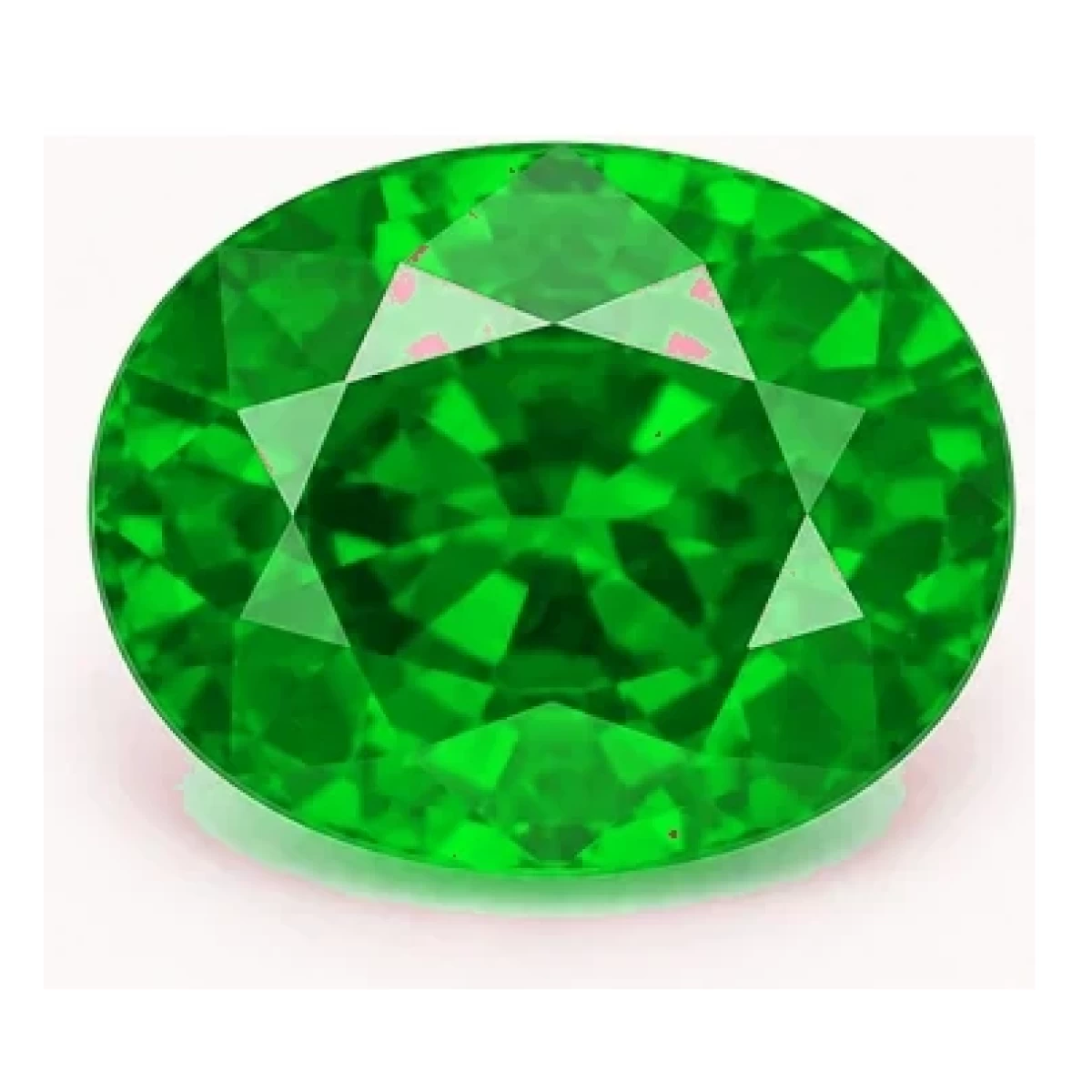 Synthetic Emerald Oval cut gemstone reference image | GemTrove