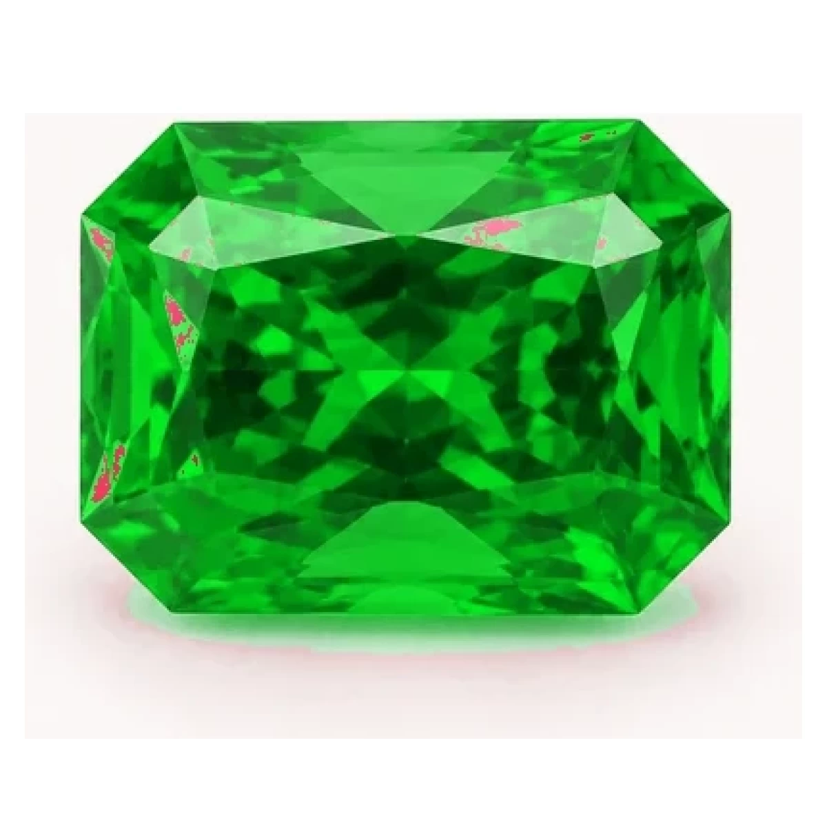 Synthetic Emerald Radiant cut gemstone reference image | GemTrove