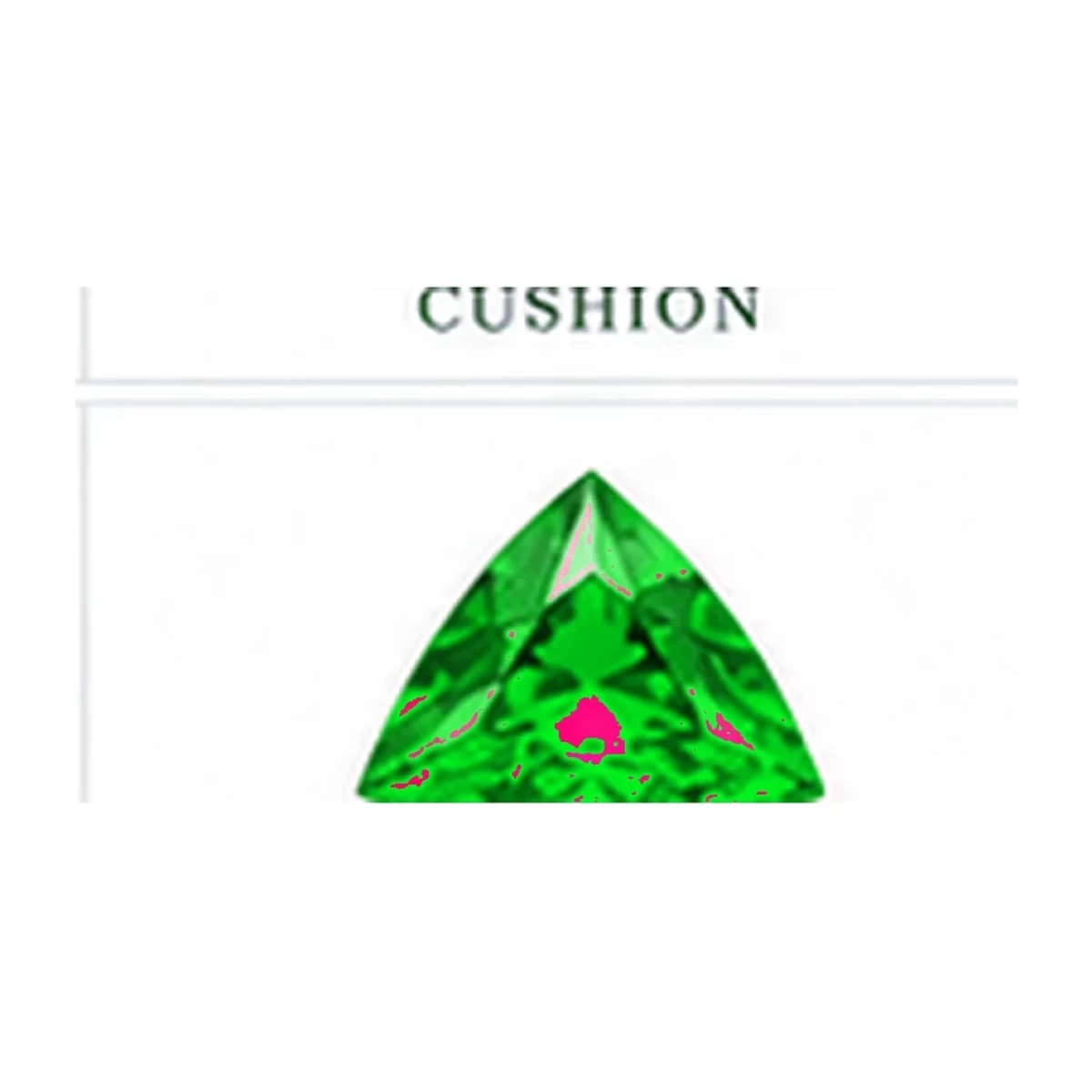 Synthetic Emerald Trilliant cut gemstone reference image | GemTrove