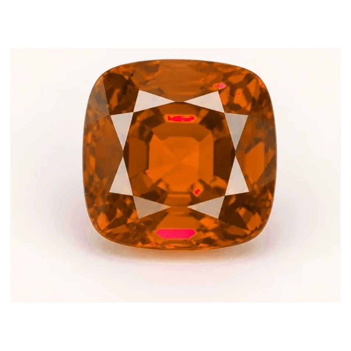 Synthetic Orange Sapphire Cushion cut gemstone reference image | GemTrove