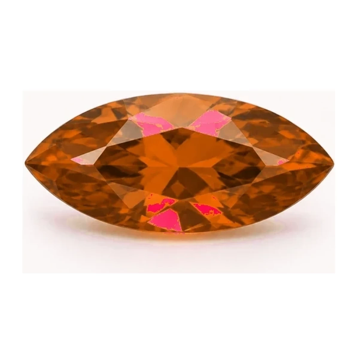 Synthetic Orange Sapphire Marquise cut gemstone reference image | GemTrove