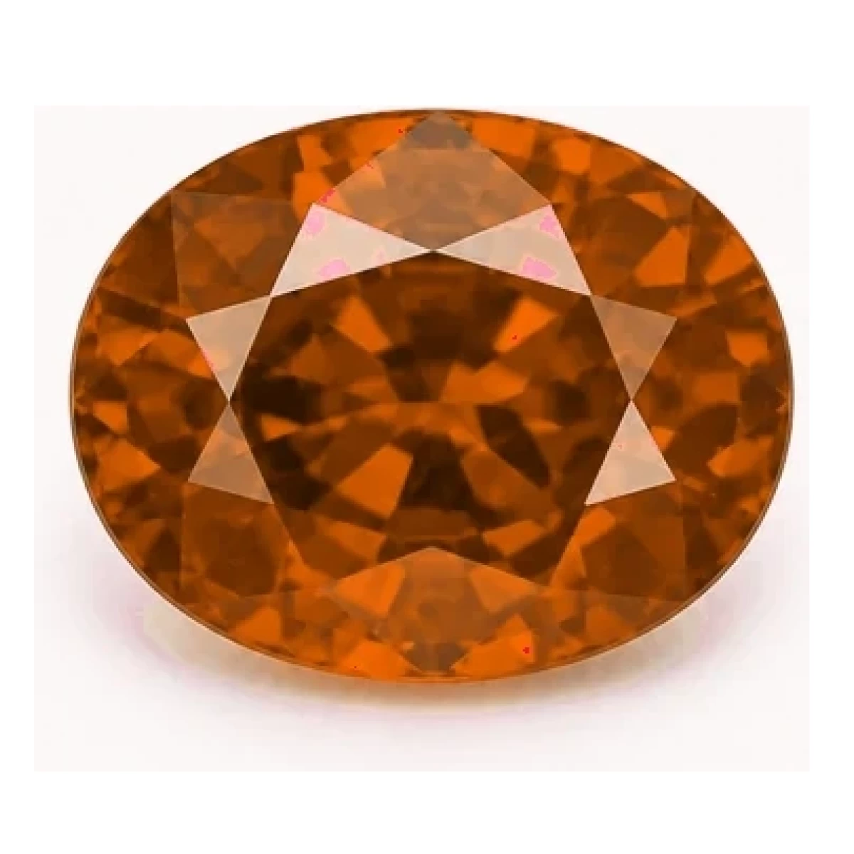 Synthetic Orange Sapphire Oval cut gemstone reference image | GemTrove