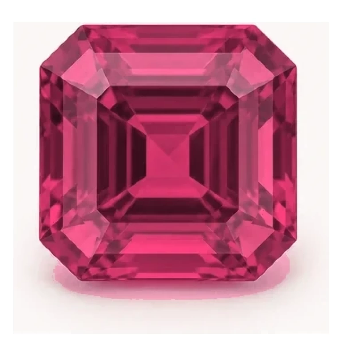 Synthetic Pink Sapphire Asscher cut gemstone reference image | GemTrove
