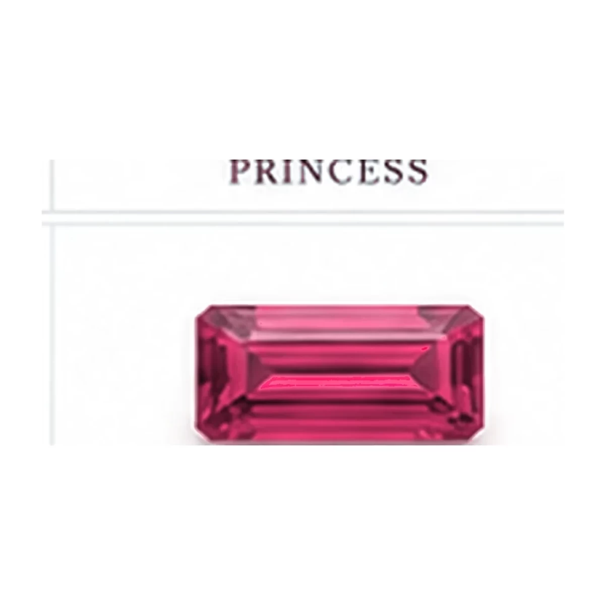 Synthetic Pink Sapphire Baguette cut gemstone reference image | GemTrove