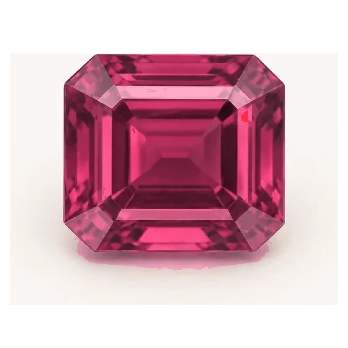 Synthetic Pink Sapphire Emerald Cut cut gemstone reference image | GemTrove