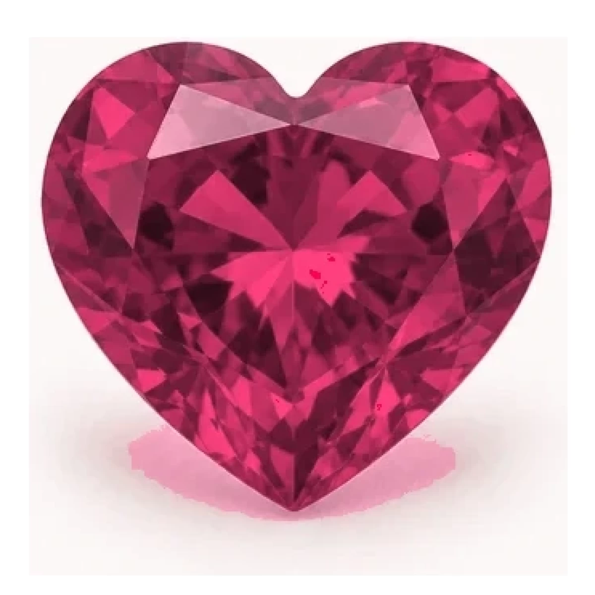 Synthetic Pink Sapphire Heart cut gemstone reference image | GemTrove