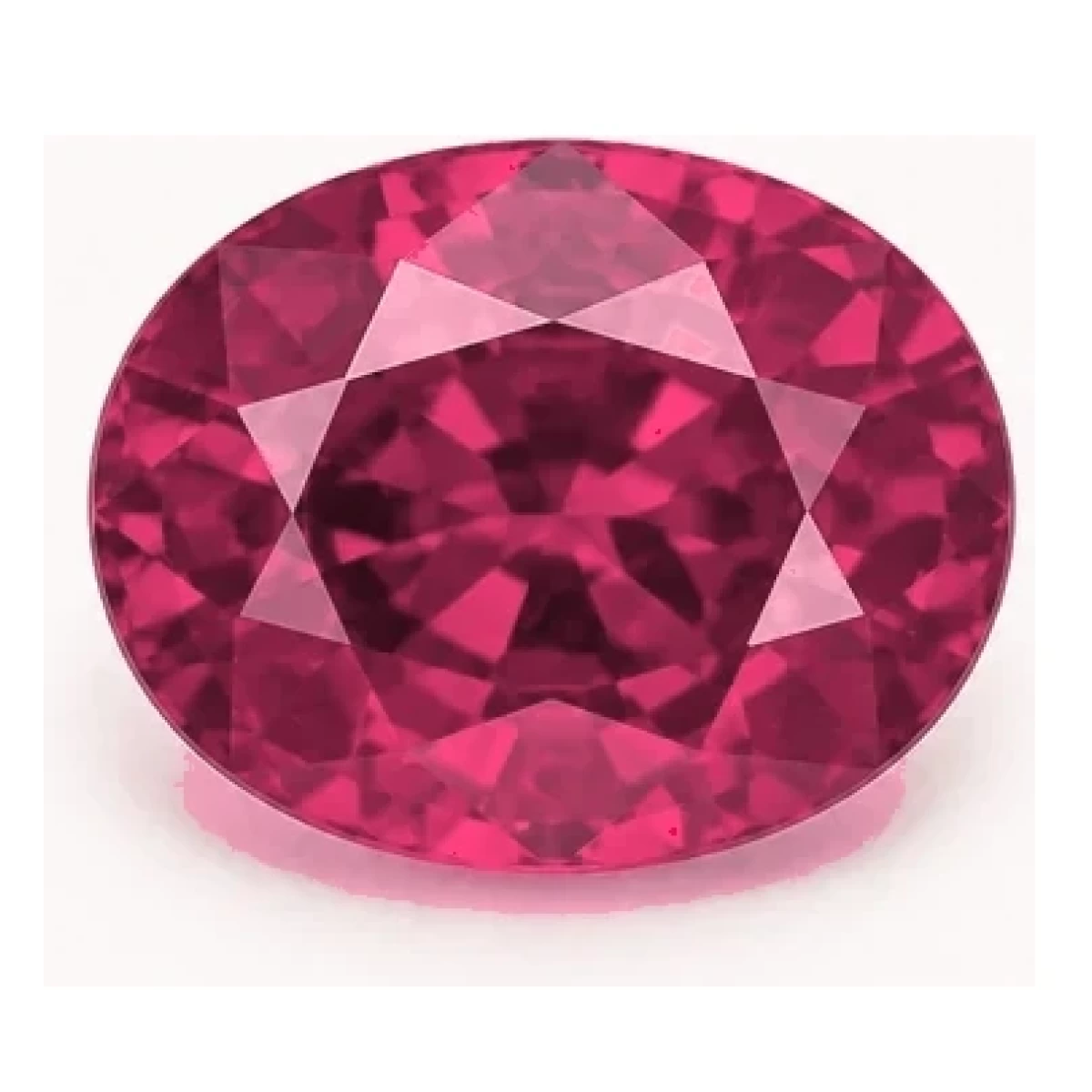 Synthetic Pink Sapphire Oval cut gemstone reference image | GemTrove