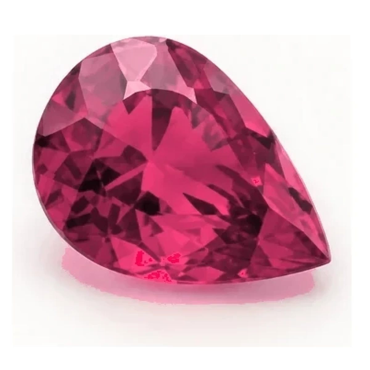 Synthetic Pink Sapphire Pear cut gemstone reference image | GemTrove