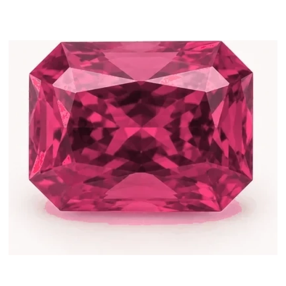 Synthetic Pink Sapphire Radiant cut gemstone reference image | GemTrove