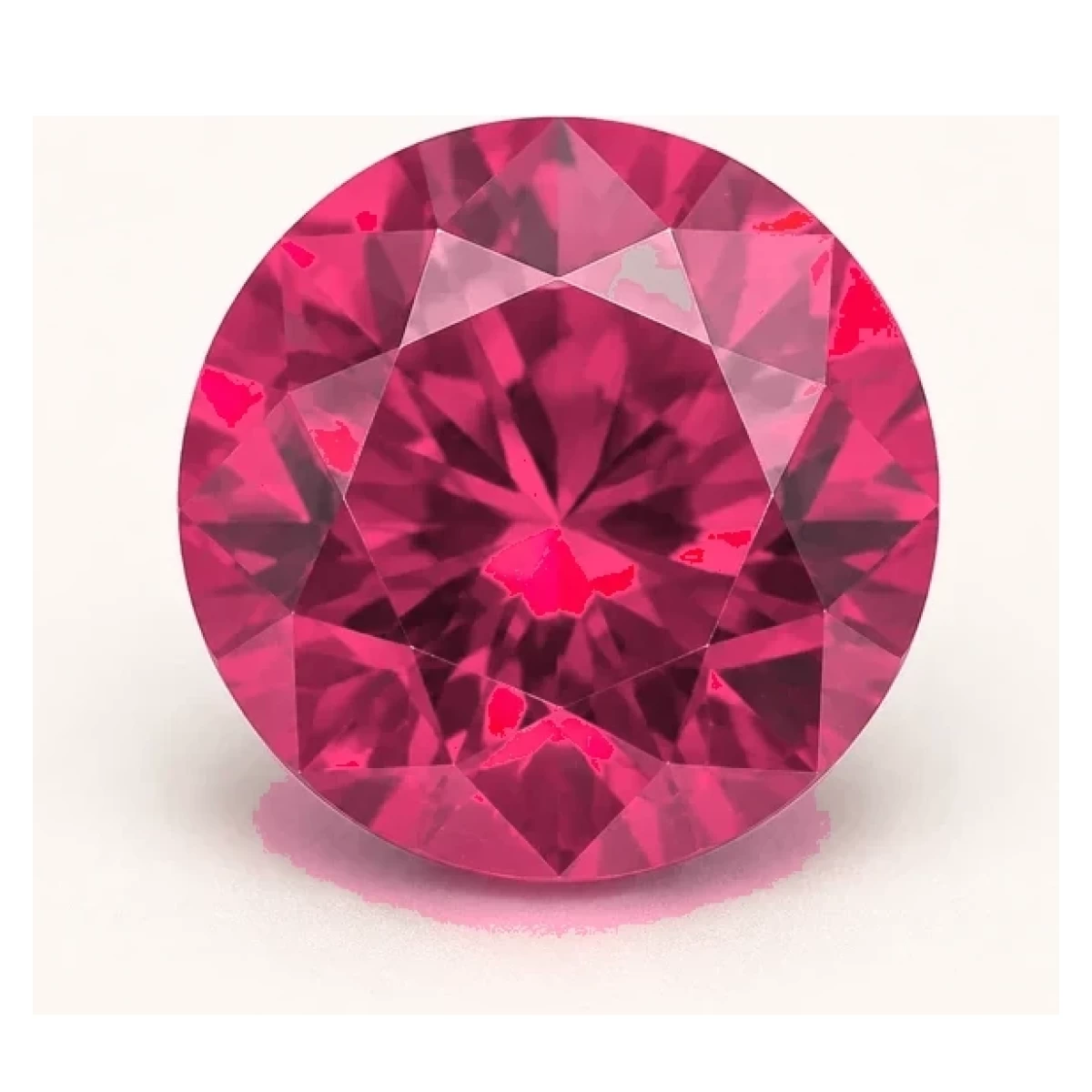 Synthetic Pink Sapphire Round cut gemstone reference image | GemTrove