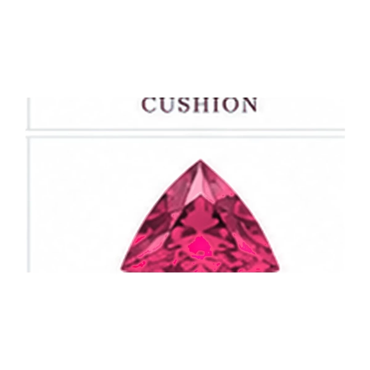 Synthetic Pink Sapphire Triangle cut gemstone reference image | GemTrove