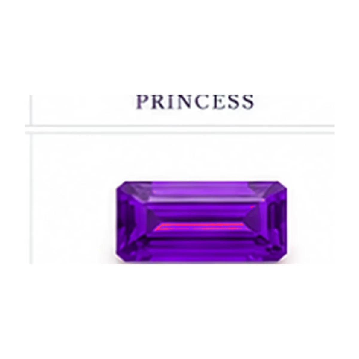 Synthetic Purple Sapphire Baguette cut gemstone reference image | GemTrove