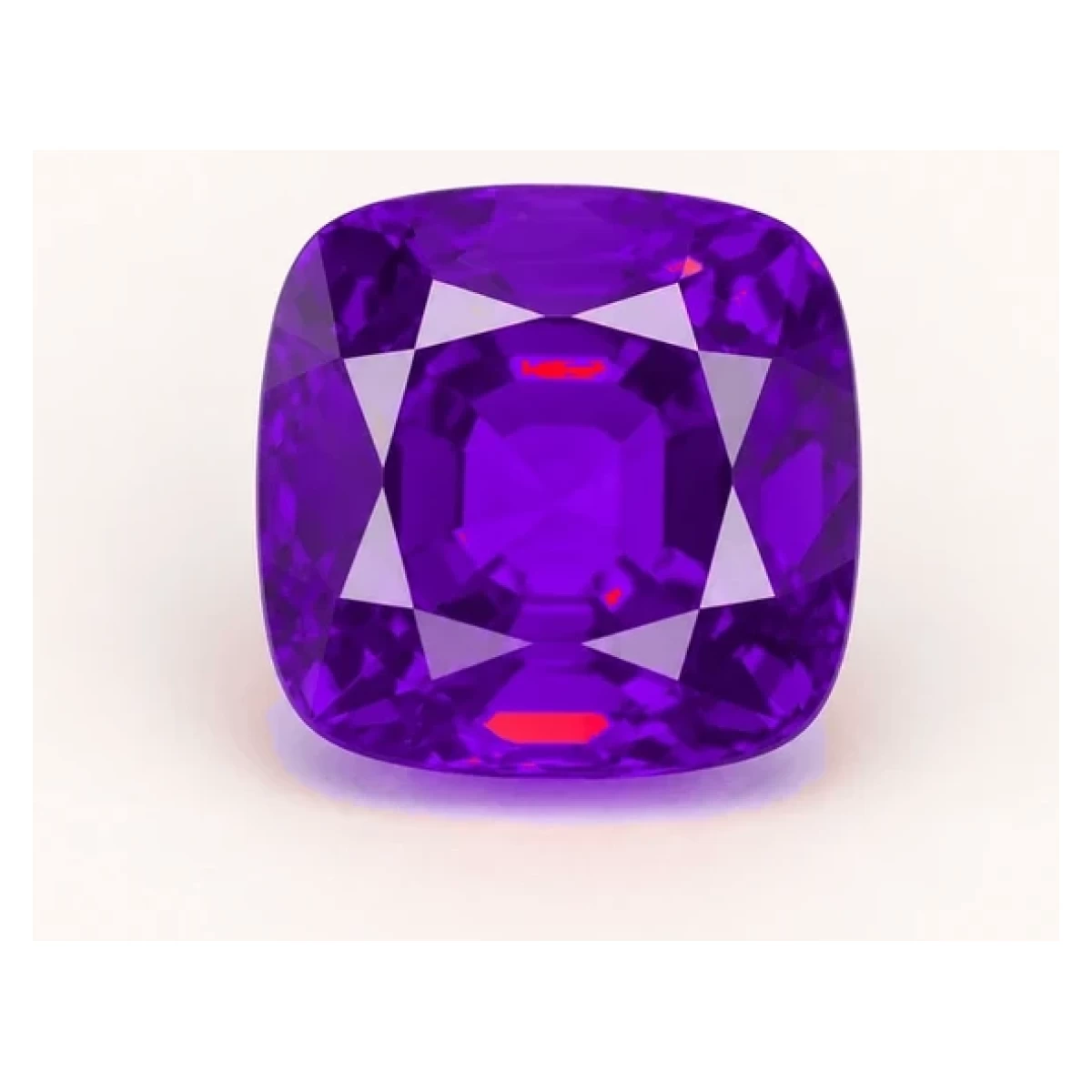 Synthetic Purple Sapphire Cushion cut gemstone reference image | GemTrove
