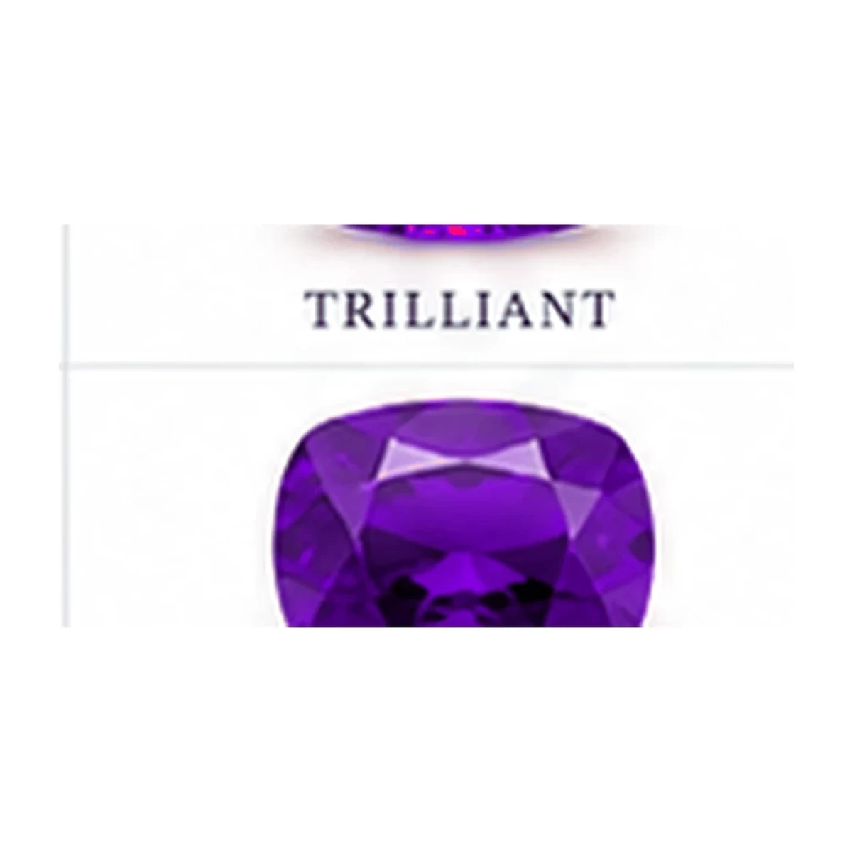 Synthetic Purple Sapphire Cushion Modified cut gemstone reference image | GemTrove
