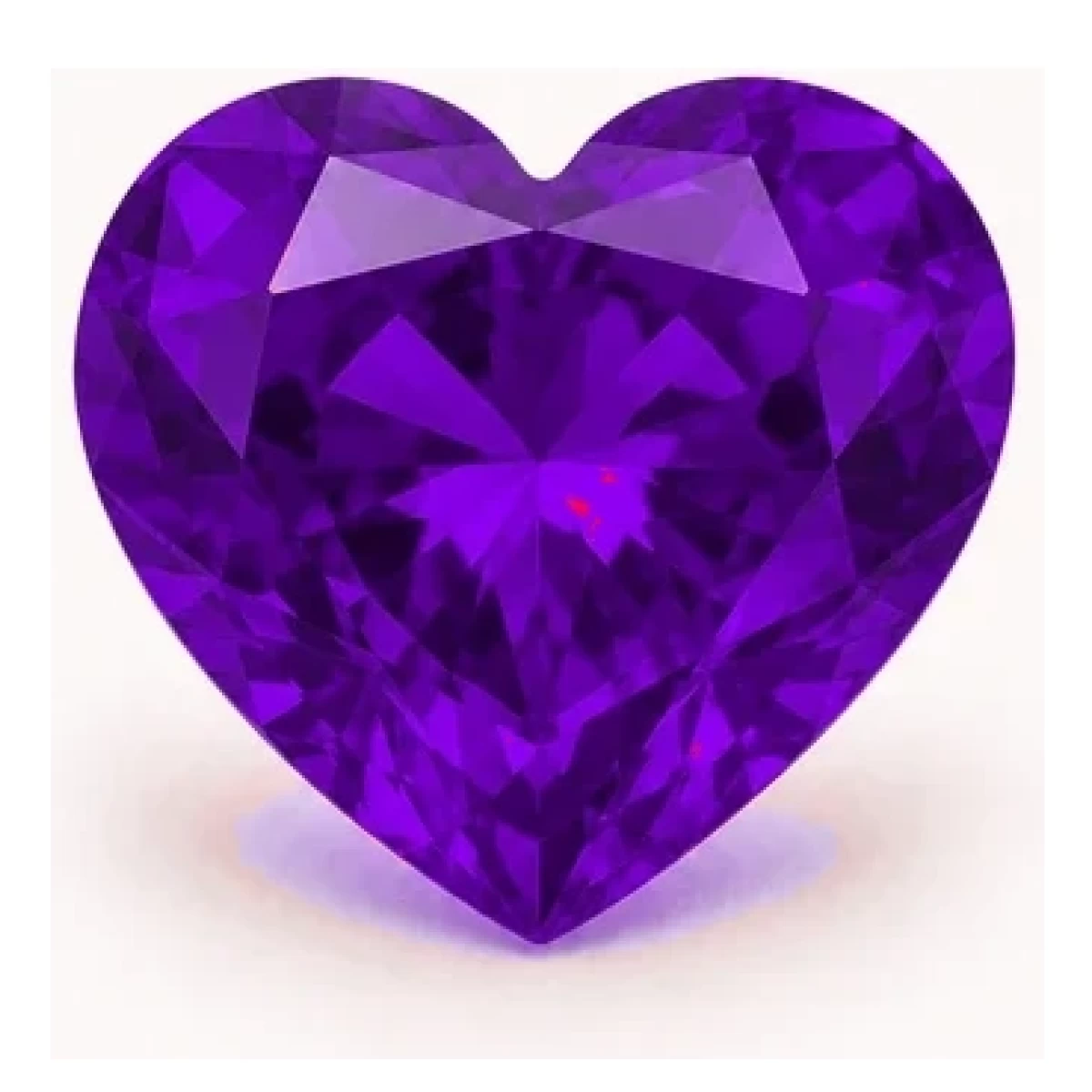 Synthetic Purple Sapphire Heart cut gemstone reference image | GemTrove