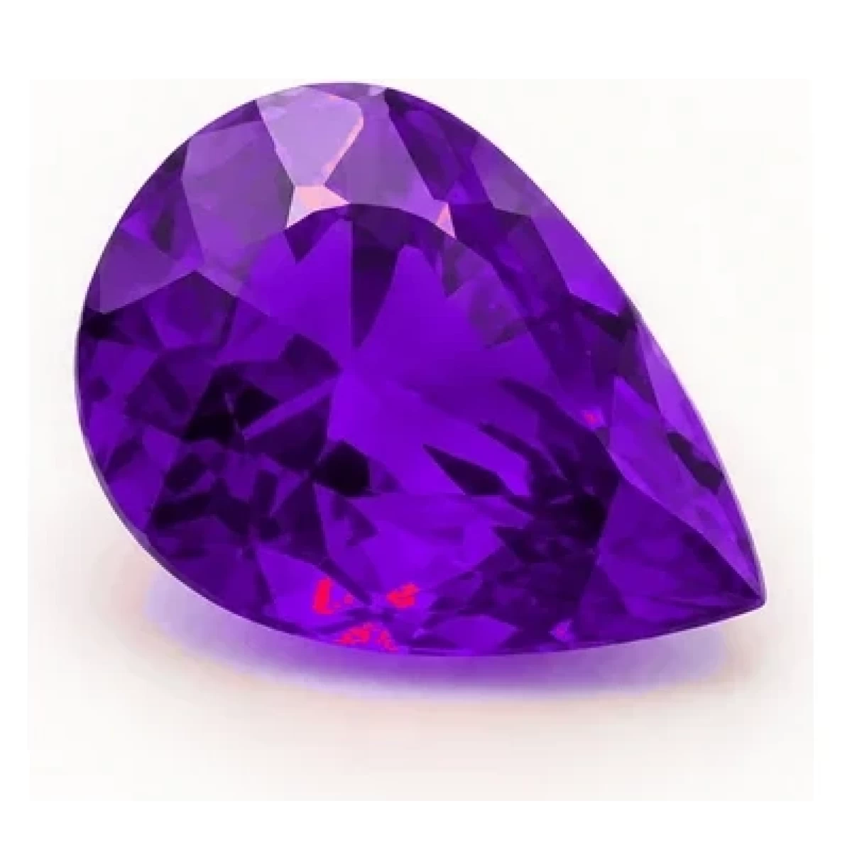 Synthetic Purple Sapphire Pear cut gemstone reference image | GemTrove