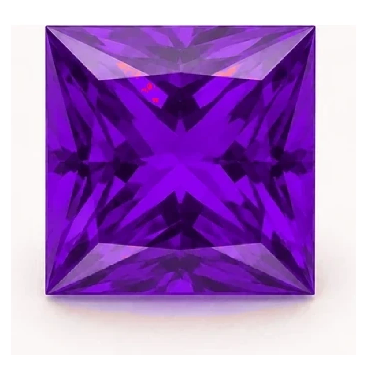 Synthetic Purple Sapphire Princess cut gemstone reference image | GemTrove
