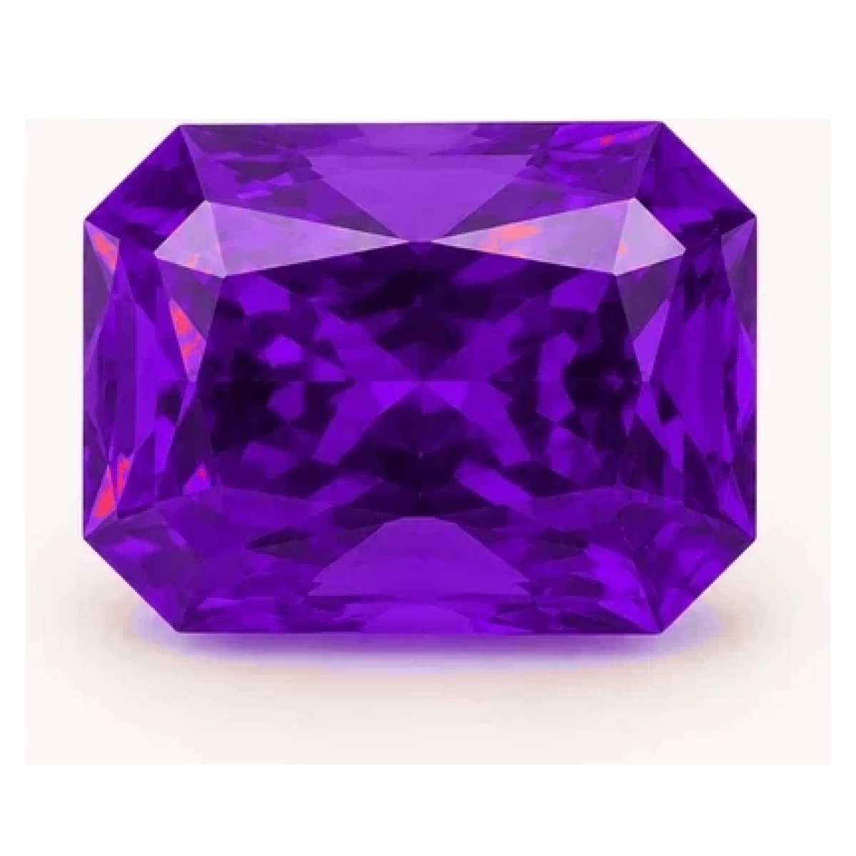 Synthetic Purple Sapphire Radiant cut gemstone reference image | GemTrove