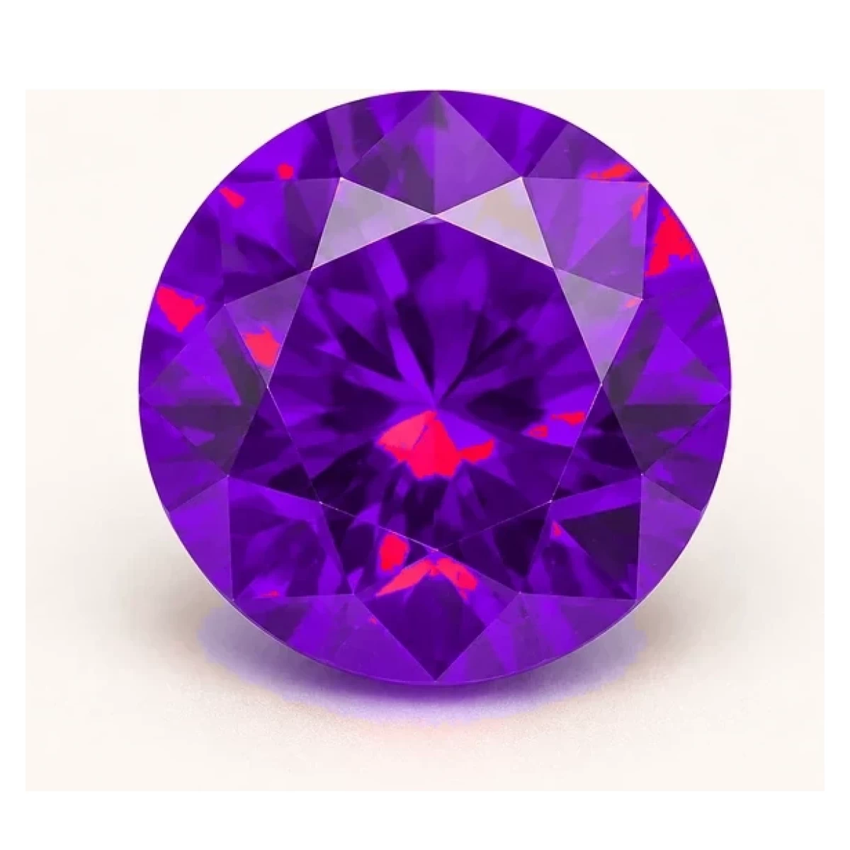 Synthetic Alexandrite Round cut gemstone reference image | GemTrove