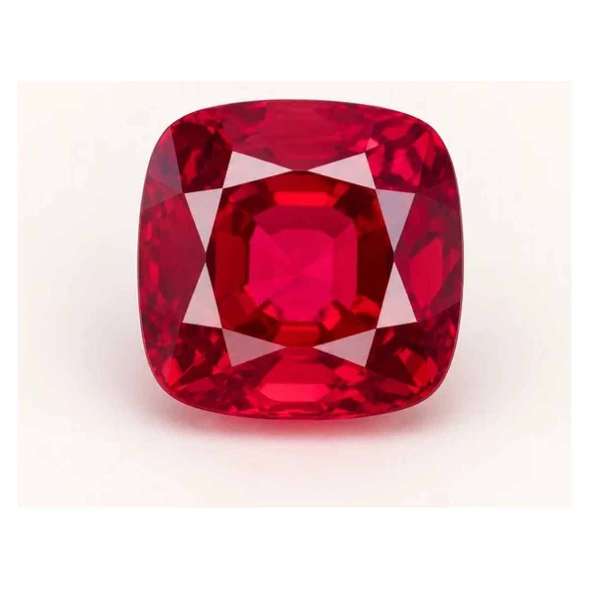 Synthetic Ruby Cushion cut gemstone reference image | GemTrove