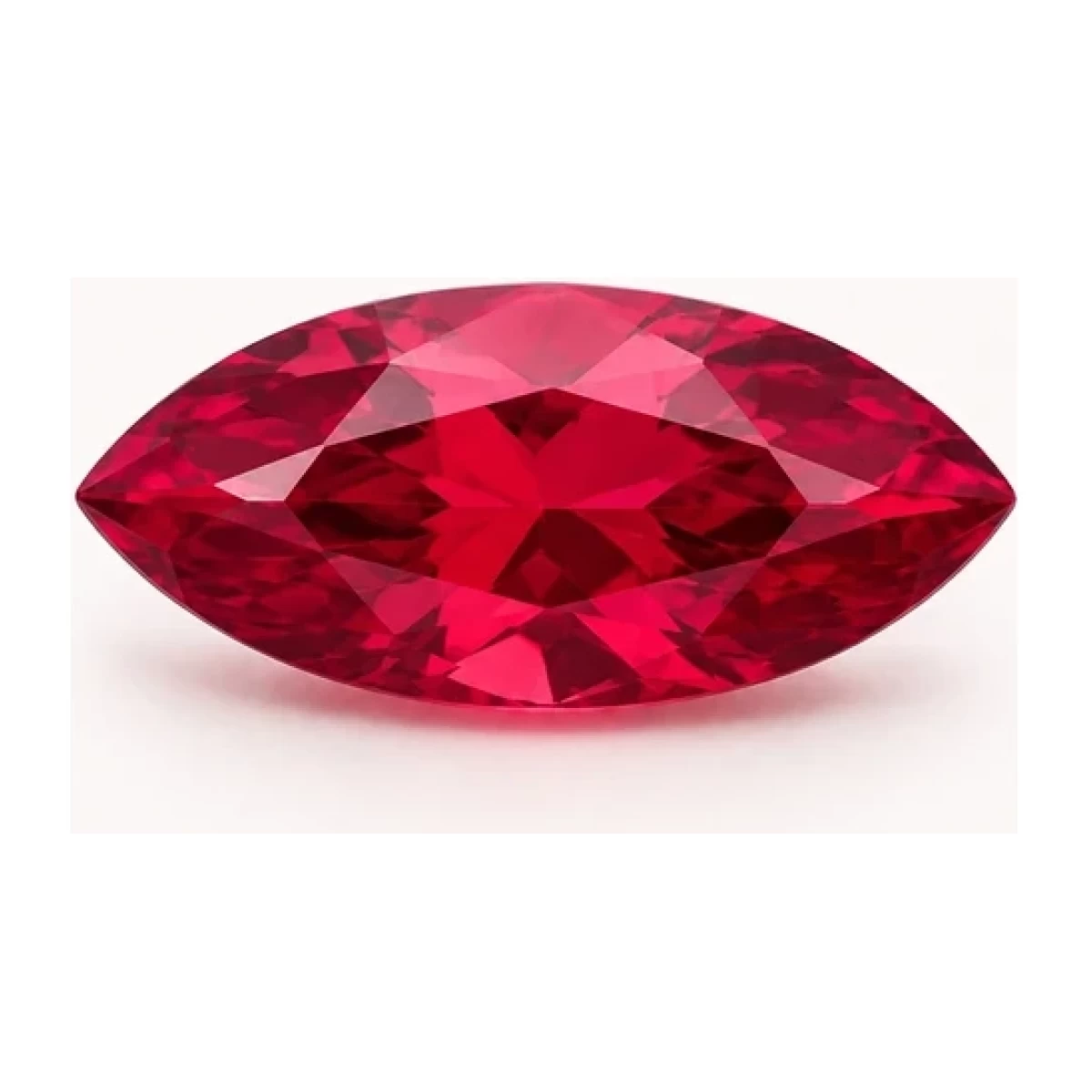 Synthetic Ruby Marquise cut gemstone reference image | GemTrove