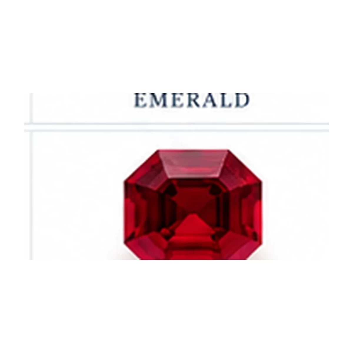 Synthetic Ruby Octagon cut gemstone reference image | GemTrove