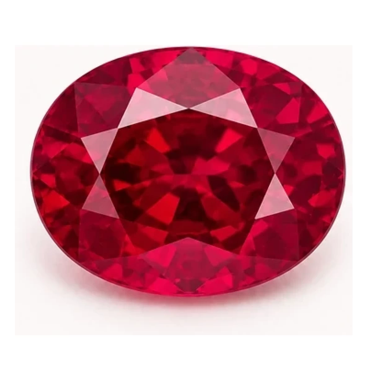 Synthetic Ruby Oval cut gemstone reference image | GemTrove