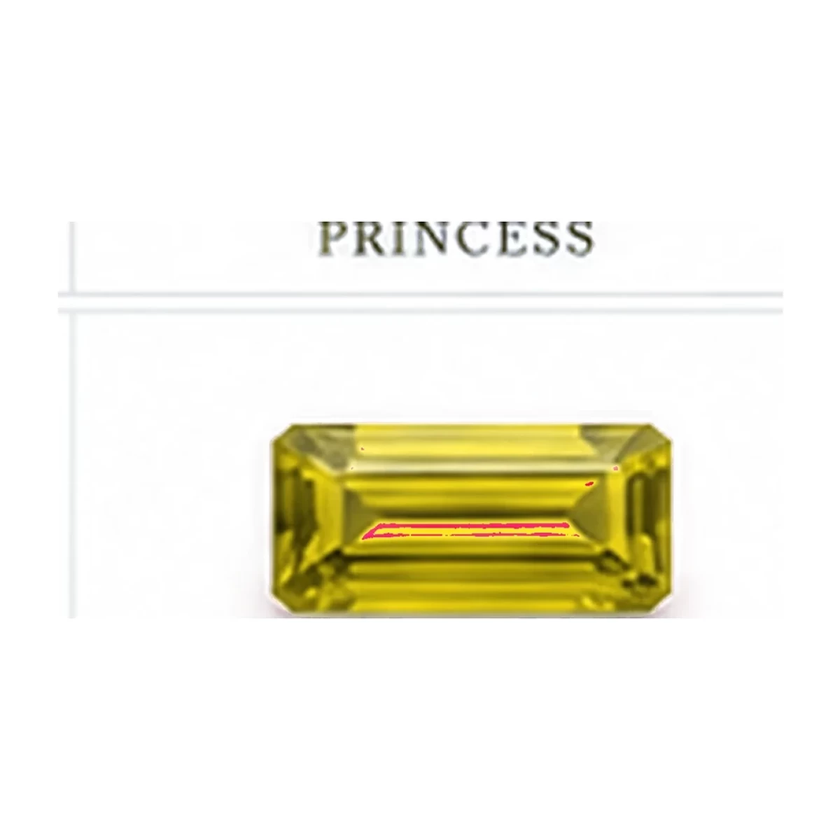 Synthetic Yellow Sapphire Baguette cut gemstone reference image | GemTrove