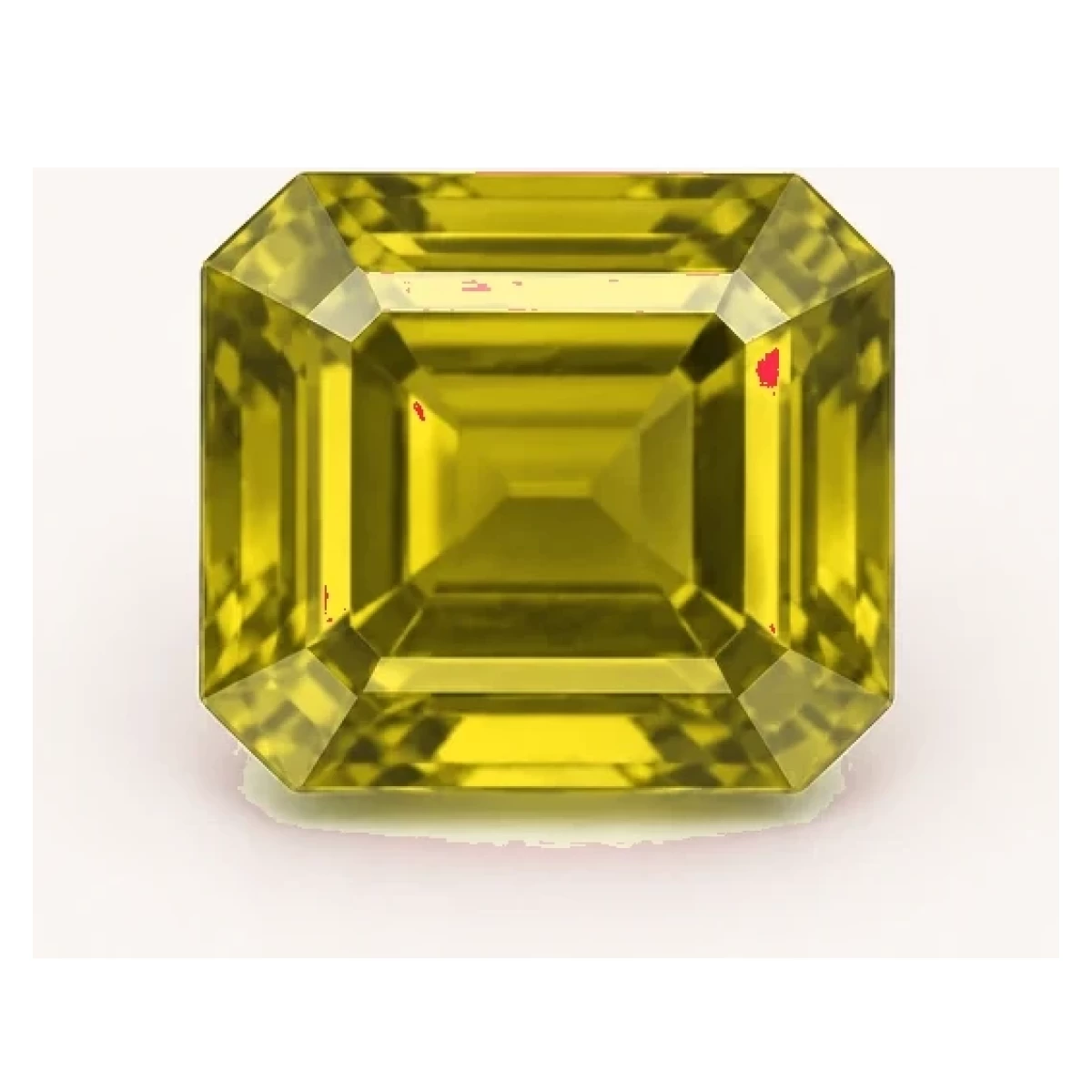Synthetic Yellow Sapphire Emerald Cut cut gemstone reference image | GemTrove