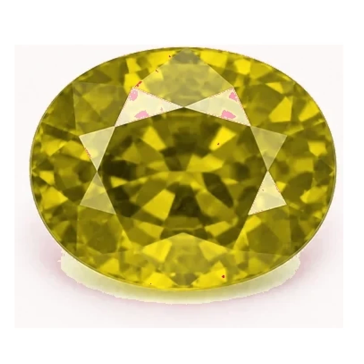 Synthetic Yellow Sapphire Oval cut gemstone reference image | GemTrove