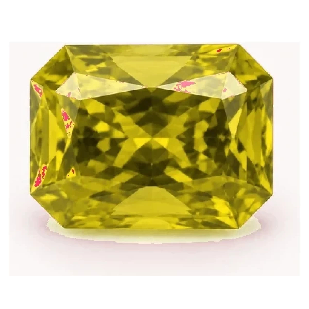 Synthetic Yellow Sapphire Square Radiant cut gemstone reference image | GemTrove