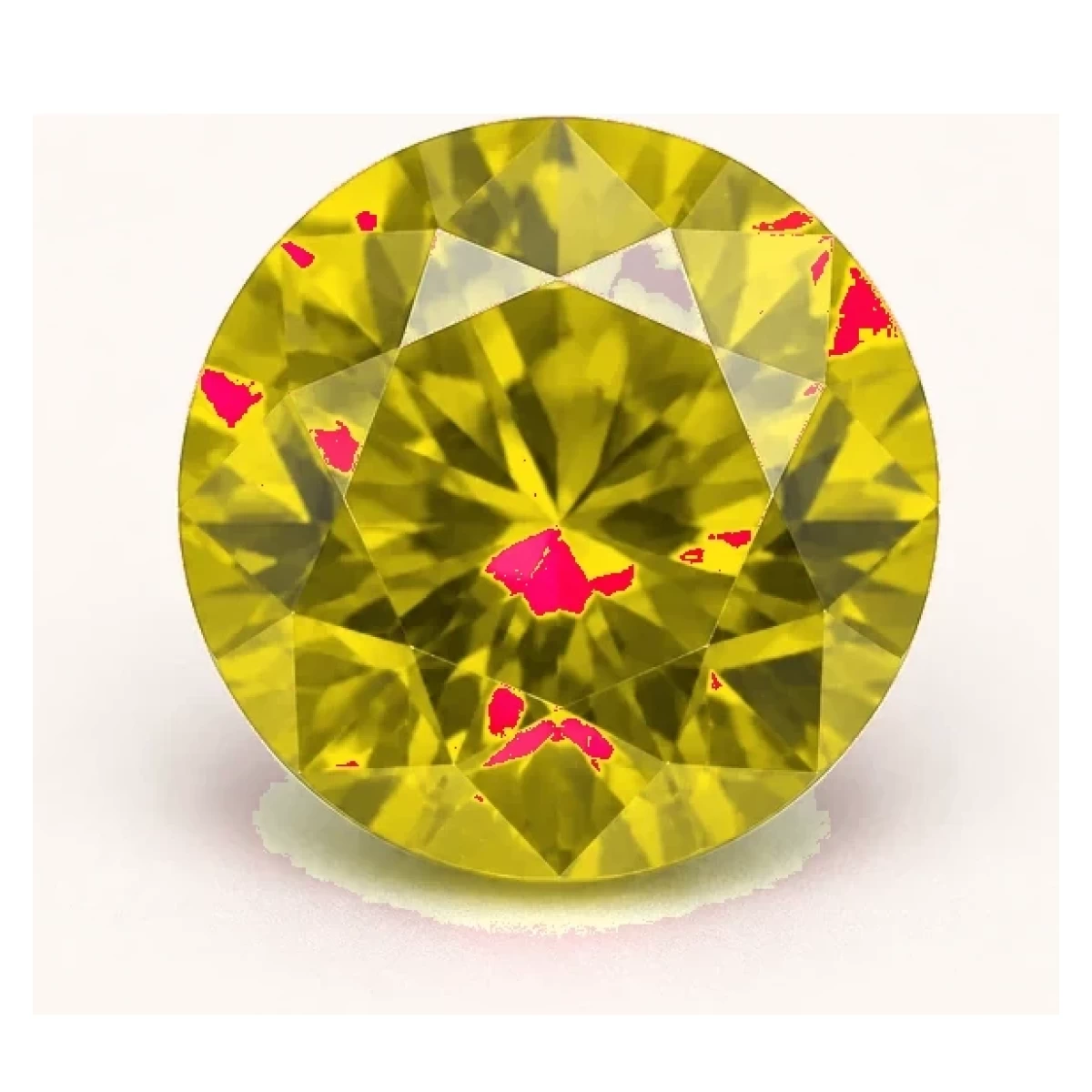 Synthetic Yellow Sapphire Round cut gemstone reference image | GemTrove