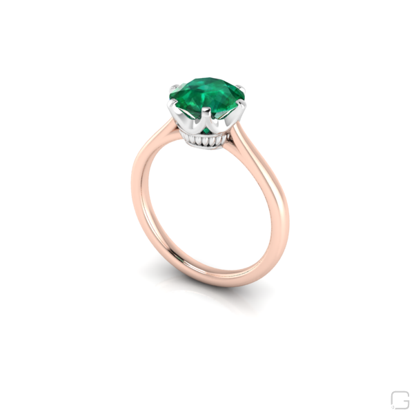 emerald--rings-18-karat-rose-gold