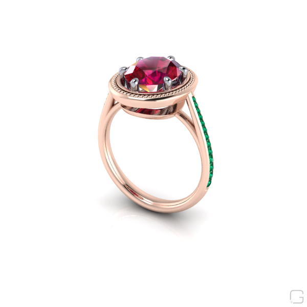 ruby-emerald-rings-18-karat-rose-gold